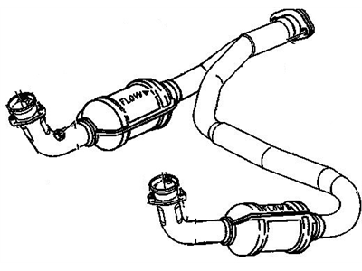GM 19206638 3-Way Catalytic Convertor Assembly (W/ Exhaust Manifold Pipe)