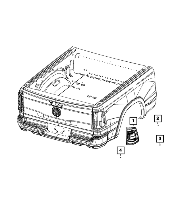 68262530ah-4.png Dodge RAM - Tail Lamp, Right - 68262530AH – Bild 1